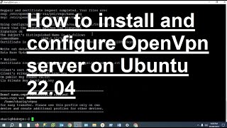 How to setup openvpn server on ubuntu [upl. by Ribaj139]