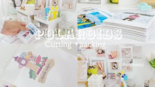 How to set Polaroids 🍓🍒🫧aesthetic 🧸 cutting packing of Polaroids 🫧🌷🍒 [upl. by Esinyl]