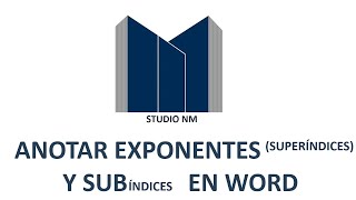 COLOCAR EXPONENTES SUPERÍNDICES Y SUBÍNDICES EN WORD  OFFICE 365  2024 [upl. by Bein]