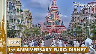 Disneyland Paris 1993 1st Anniversary of Euro Disney [upl. by Rutherfurd563]