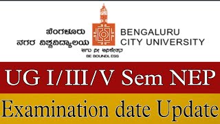 🚨 Bangalore City University Update UG NEP IIIIV Sem Exams date Update nvrupdates36 [upl. by Ait]