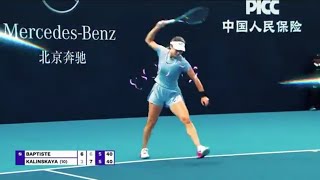 Anna Kalinskaya smashed her racket in frustration [upl. by Htabmas]