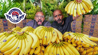 تحدي ٣٠ كيلو موز 🍌 اكلنا قشر الموز [upl. by Dnomaid463]