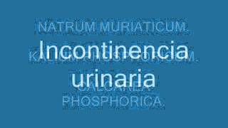 Sales de Schüssler para cistitisoligurialitiasis renalincontinenciawmv [upl. by Ticon272]