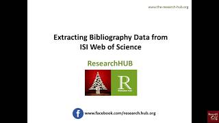 Bibliometrics 6 Extracting Bibliography Data from Web of Science database [upl. by Hilton]