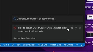 English Failed to launch IOS Simulator Error Emulator didnt connect within 60 seconds SOLVED [upl. by Ellord217]