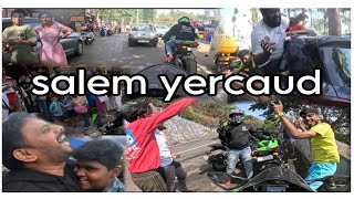 Salem yercaud bike trip In kawasaki zx10r 🫰🏻 full fun with my boys😂 salem yercaud hills bike [upl. by Ahaelam]