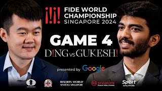 Game 4 Stream  FIDE World Championship Match 2024  Ding Liren vs Gukesh D [upl. by Kate]