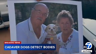 Missing Redlands couple Cadaver dog detects at least 1 body underneath home [upl. by Frodeen]