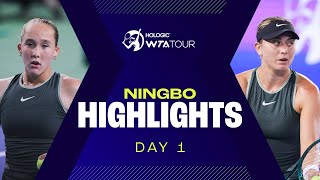 Andreeva Badosa Putintseva in action on Day 1 at Ningbo 2024  WTA Match Highlights [upl. by Rugen]