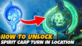 How to Unlock Spirit Carp Turn In Location  Genshin Impact 44 [upl. by Gombach378]