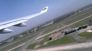 Finnair Airbus A330 Flight Video Takeoff From Delhi HD [upl. by Gwenn253]