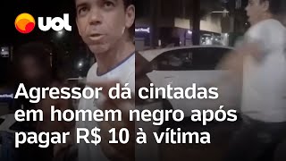 Agressor é preso após pagar R 10 para açoitar homem negro vídeo mostra ação criminosa [upl. by Hamlani811]