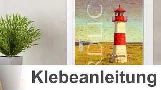 Klebeanleitung Türbild  so bringst du dein Türposter am einfachsten an NEU [upl. by Leopoldine]