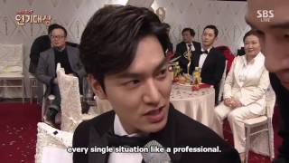 ENG sub  Lee Min Ho cut 2016 SBS Drama Awards part 2 [upl. by Eitsirk]