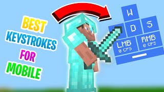 BEST KEYSTROKES FOR MOBILE  KeyStrokes Mod Minecraft Pocket Edition [upl. by Pavkovic]