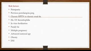 Preeclampsia Causes SignsSymptoms Investigation1 Quick Ref [upl. by Hayashi967]