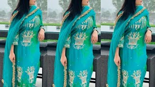 शादियों के लिए फैंसी Boutique Style पंजाबी सूट  Designer Suit  Latest Kurti Design [upl. by Lokim]