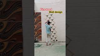 Pinewood wall design idea woodworking shorts youtube [upl. by Anaiviv481]