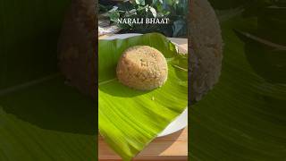 Narali bhat recipe  sweet coconut rice recipe  healthy dessert naralibhat coconut coconutrice [upl. by Ahsieit]