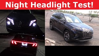 2023 Hyundai Tucson Hybrid Headlight Test and Night Drive [upl. by Resiak]