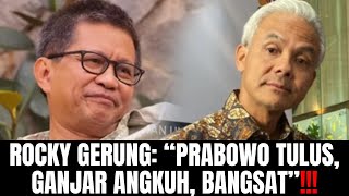 Rocky Gerung quotPrabowo Tulus Ganjar Angkuh Bangsatquot [upl. by Maon889]