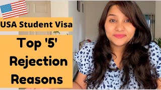 USA Student F1 Visa  Top 5 Rejection reasons amp how to avoid them  FREE F1 document checklist [upl. by Mw]