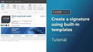 CodeTwo tutorial Create an email signature in 2 minutes using builtin templates [upl. by Forbes]