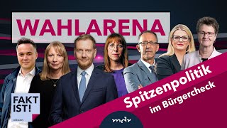 Wahlarena Sachsen Die Spitzenkandidatinnen und kandidaten  Fakt ist  MDR [upl. by Ruyle]