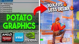 How to Get Potato Graphics in Fortnite Max FPS  0 Delay✅ [upl. by Aiblis870]