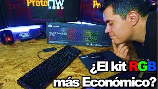 Masterkeys lite L combo RGB de Cooler Master  El kit RGB mas económico [upl. by Namie614]