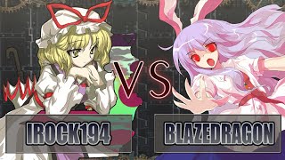 Hisoutensoku Irock194 Yukari vs BlazeDragon Reisen  High Level Gameplay [upl. by Nivalc837]