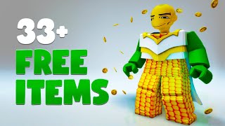 33 FREE ROBLOX ITEMS 2023 [upl. by Irwinn]