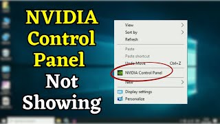 NVIDIA Control Panel Not Showing or Missing in Windows 1011 [upl. by Tiphani]