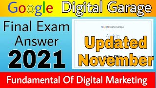 google digital marketing course answers  November 2021 [upl. by Fairfax]