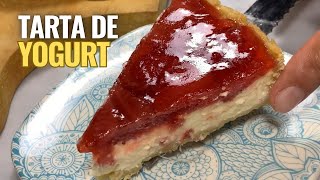 Tarta de Yogurt 🍰 ¡RÁPIDA Y FÁCIL  Receteros [upl. by Treblah]