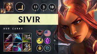 Sivir ADC vs Hwei Godlike  NA Grandmaster Patch 1420 [upl. by Amehsyt1]