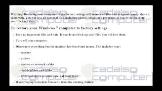 How to restore your DELL Windows 7 computer to factory settings [upl. by Ecnerret]