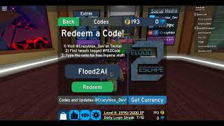 Flood Escape 2 All Codes  New Series Sneak Peak [upl. by Enylorac]