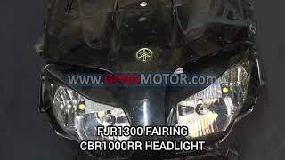 Yamaha FJR1300 2004 headlight convert CBR1000RR [upl. by Hayimas]