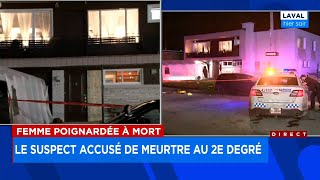 Femme tuée à Laval un homme accusé de meurtre au deuxième degré de sa tante  explications 17h [upl. by Oivat]