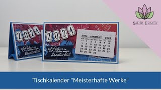 Bastelanleitung Tischkalender quotMeisterhafte Werkequot  Stampin Up Geschenke basteln [upl. by Gnilhsa578]