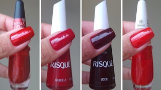 6 ESMALTES VERMELHOS PODEROSOS 💅🏼 [upl. by Tyrus]