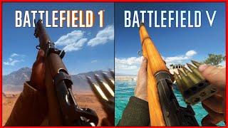 배틀필드1 vs 배틀필드V 장전 애니메이션 【BATTLEFIELD 1 vs V Weapon Reload Animations in 17 Minutes】 [upl. by Onifur]