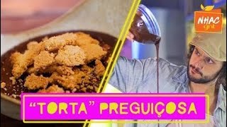 TORTA DE CHOCOLATE PREGUIÇOSA ganache vira sobremesa com crumble crocante  Mohamad no Nhac [upl. by Batruk]