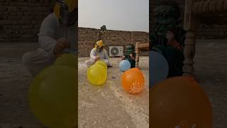 Oh wow i hid candies in balloon bumble bee vs hulksmash balloon popping race [upl. by Ellocin200]