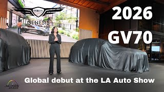 2026 Genesis GV70 global debut at the Los Angeles Auto Show [upl. by Lachance63]