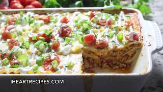 Cooking Easy Taco Lasagna for Dinner   I Heart Recipes [upl. by Lavona]