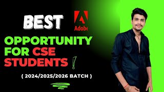 ADOBE Gensolve Best Internship Opportunity for Students  PPO in Adobe Gensolve hiring [upl. by Robby]