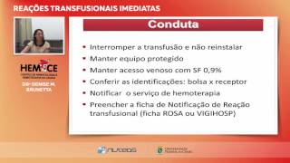 Reações Transfusionais Imediatas [upl. by Krilov]